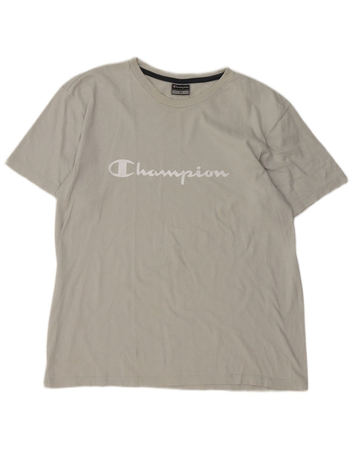 Champion Ανδρικό γραφικό T-Shirt Top XL Γκρι βαμβακερό