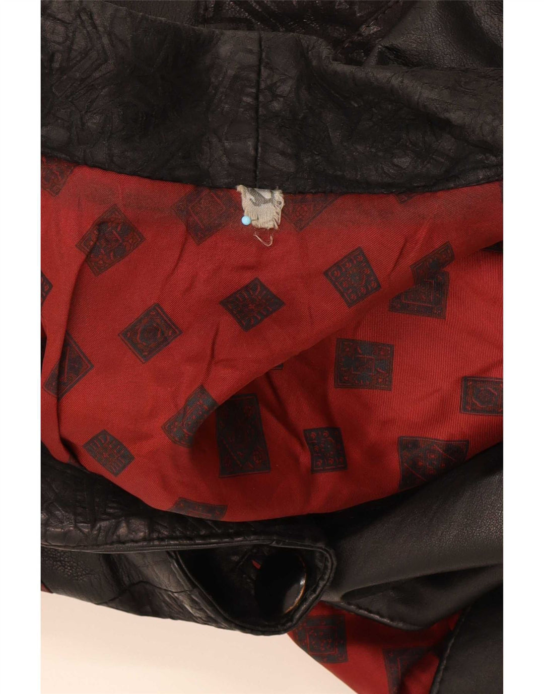 Vintage Γυναικείο Oversized Δερμάτινο Μπουφάν UK 10 Small Black