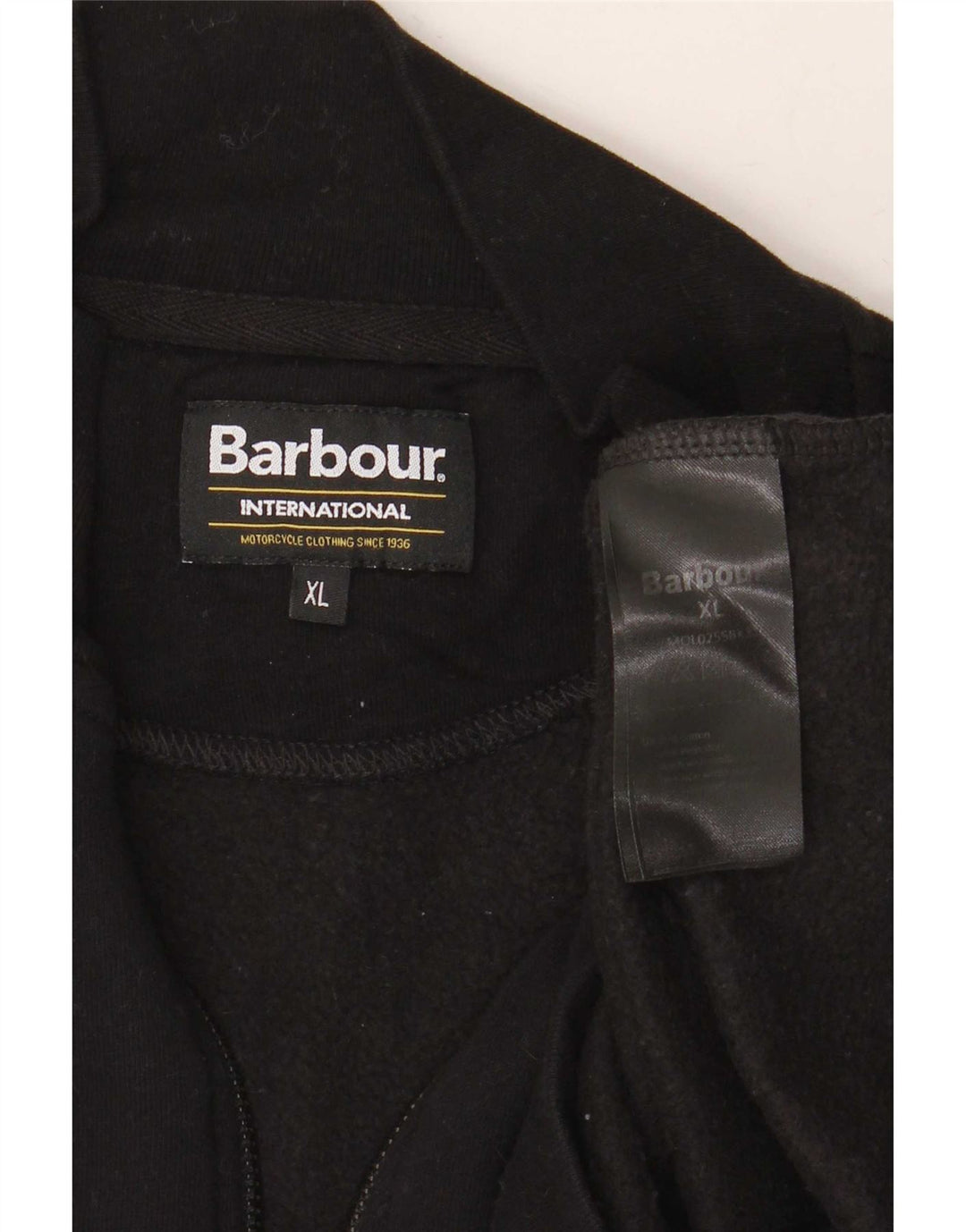 Ανδρικό φούτερ Barbour με φερμουάρ Jumper XL Μαύρο βαμβακερό