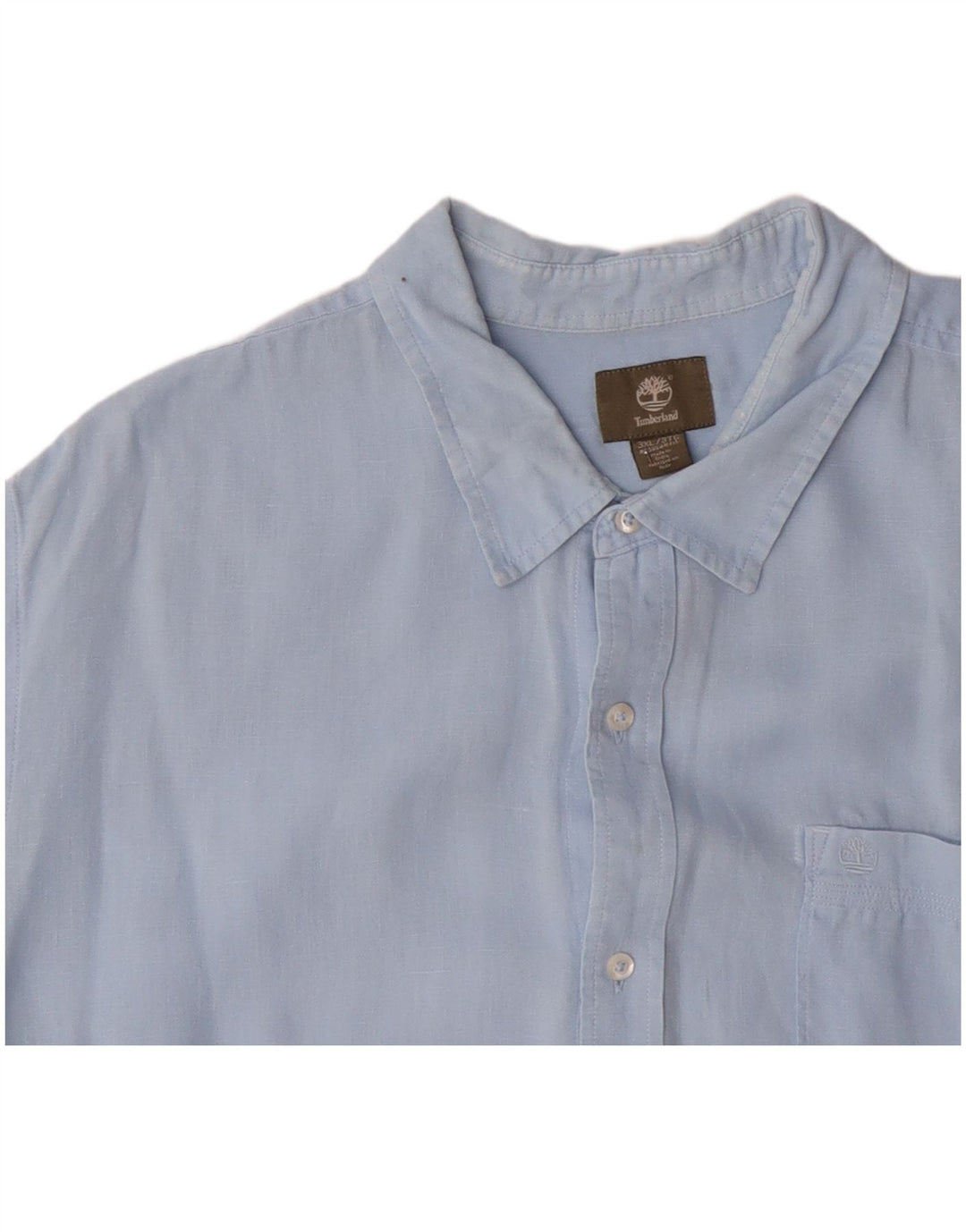 TIMBERLAND Ανδρικό κοντομάνικο πουκάμισο με κανονική εφαρμογή 3XL μπλε