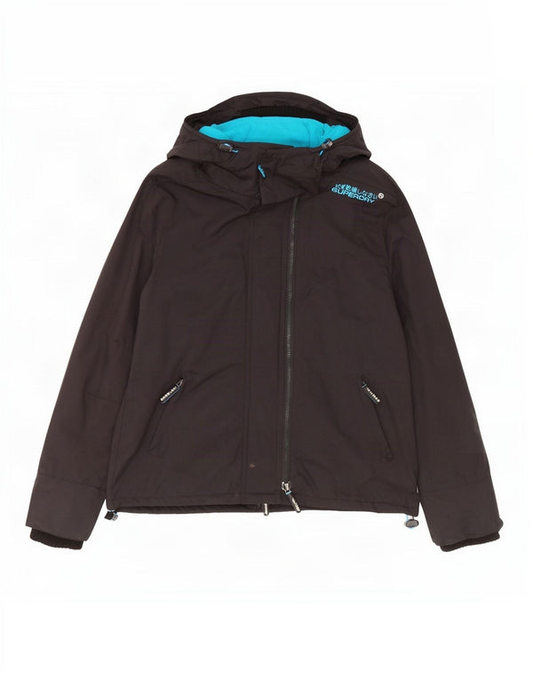 Superdry Womens The Windcheater Graphic Windbreaker Jacket UK 18 XL Black