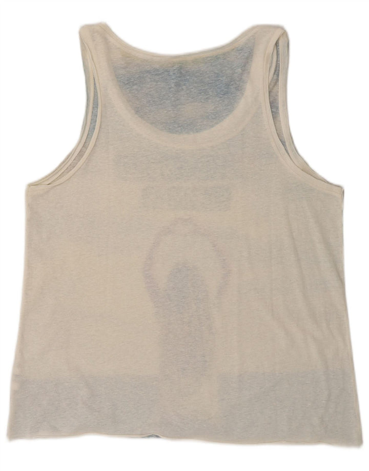 Γυναικείο γραφικό γιλέκο Benetton Top UK 16 Large Blue Colorblock Πολυεστέρας