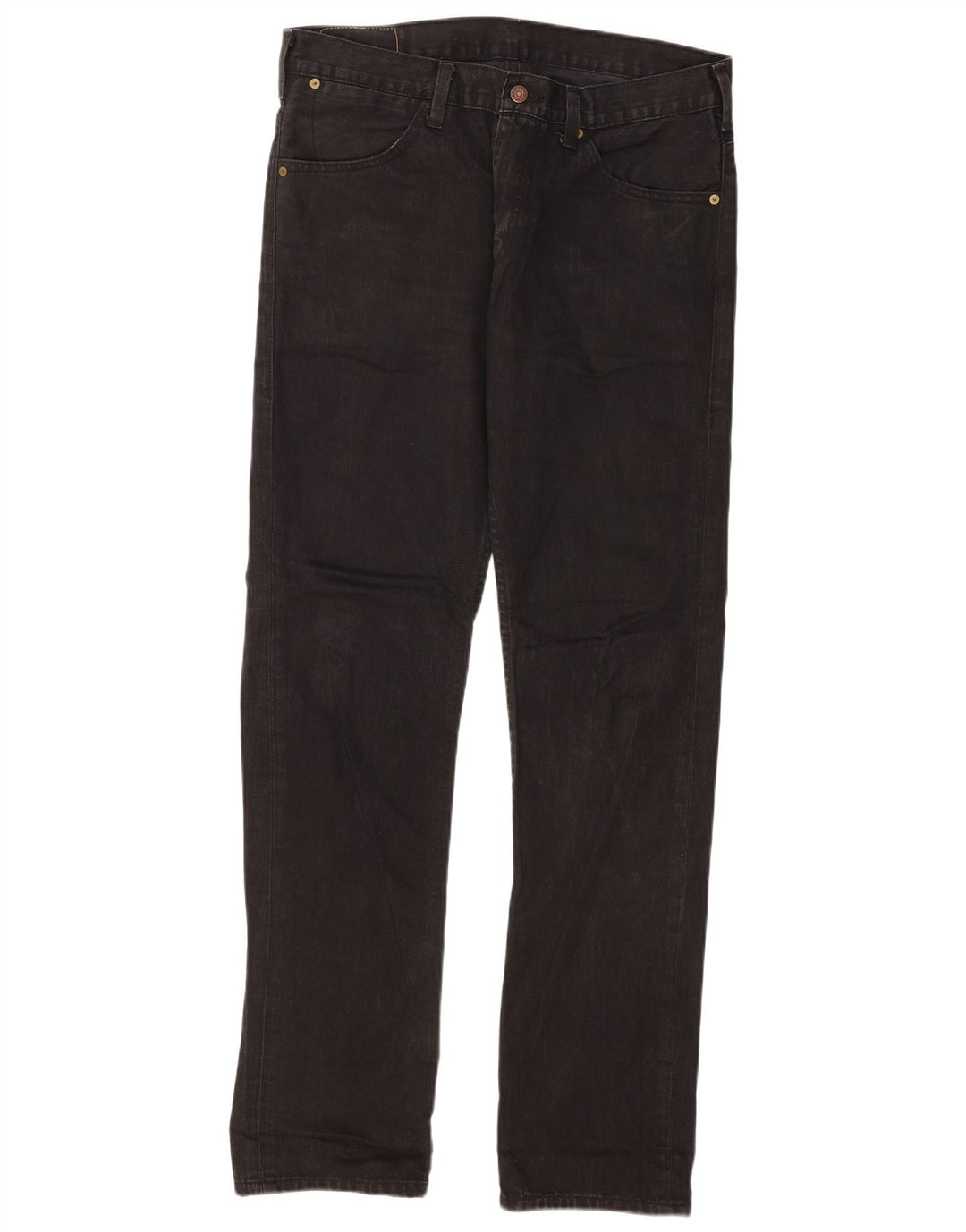 Levi's Mens 504 Straight Jeans W34 L34 Μαύρο βαμβακερό