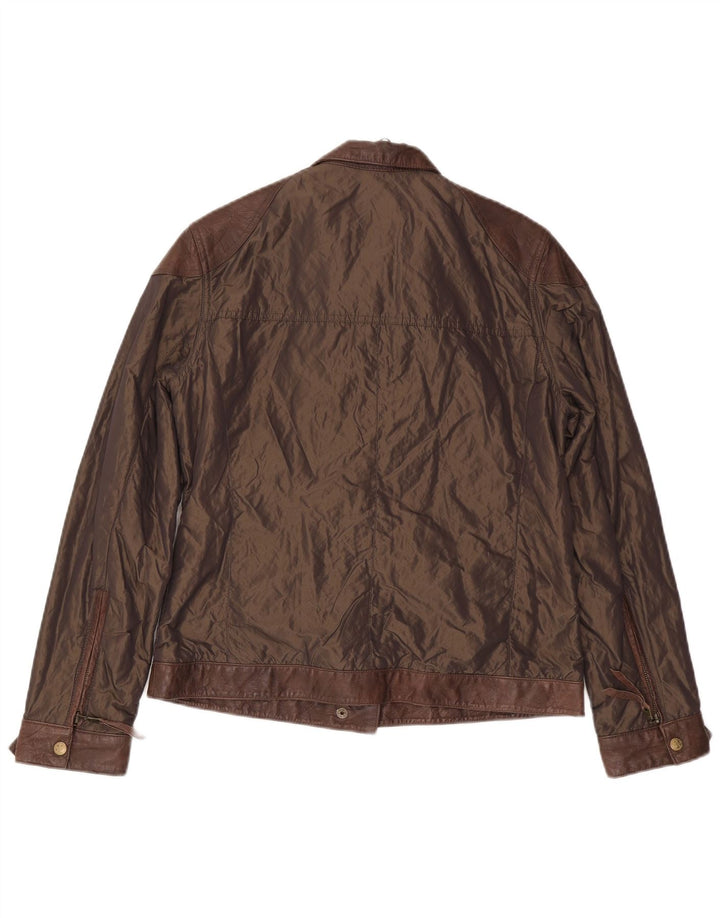 Vintage Γυναικείο Utility Jacket UK 14 Medium Brown Polyamide
