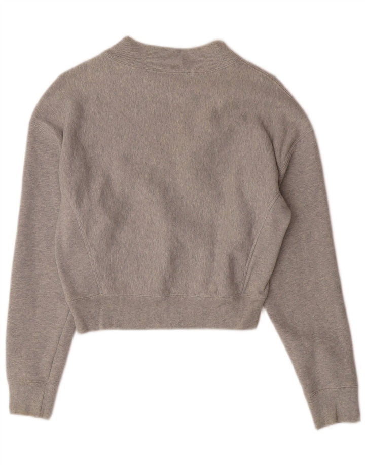 Champion γυναικείο φούτερ Reverse Weave Crop Jumper UK 6 XS Γκρι βαμβακερό
