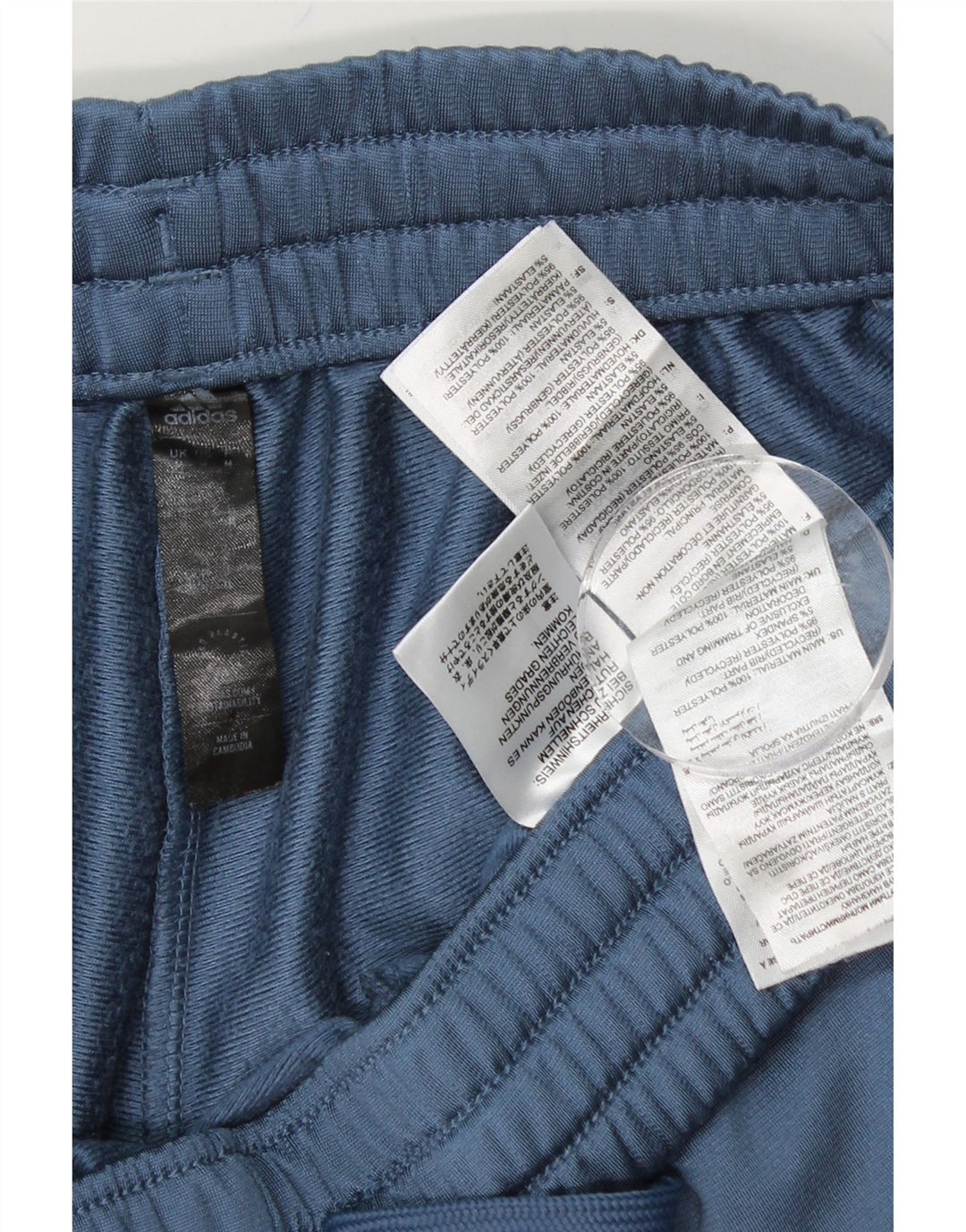 ADIDAS Mens Graphic Tracksuit Trousers Joggers Medium  Blue Polyester