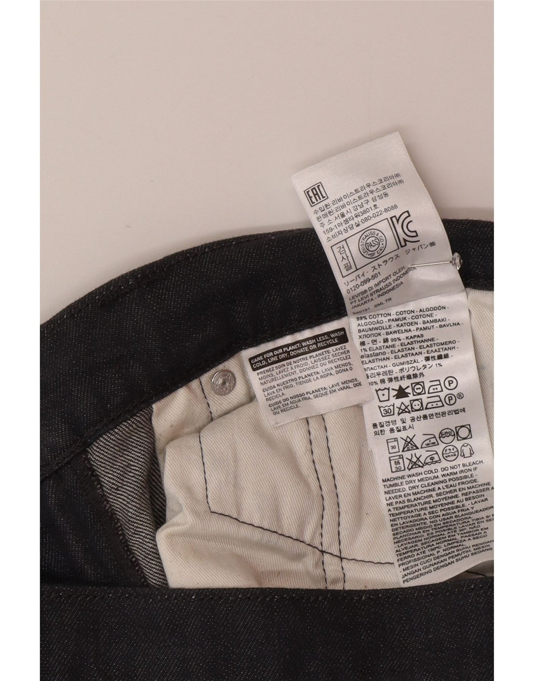 Levi's Mens 511 Slim Jeans W34 L32 Γκρι βαμβακερό