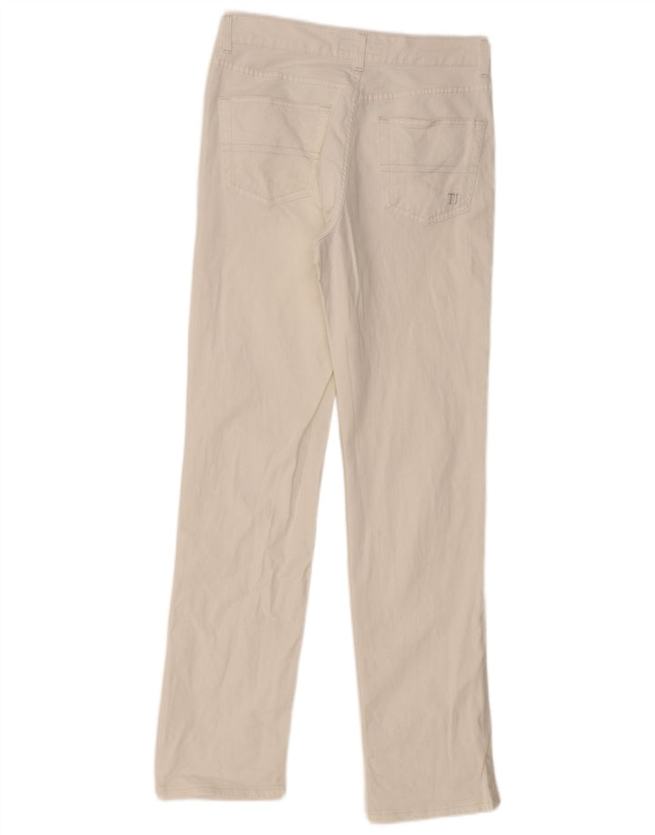 TRUSSARDI Ανδρικό τζιν ίσιο W33 L33 Λευκό βαμβακερό