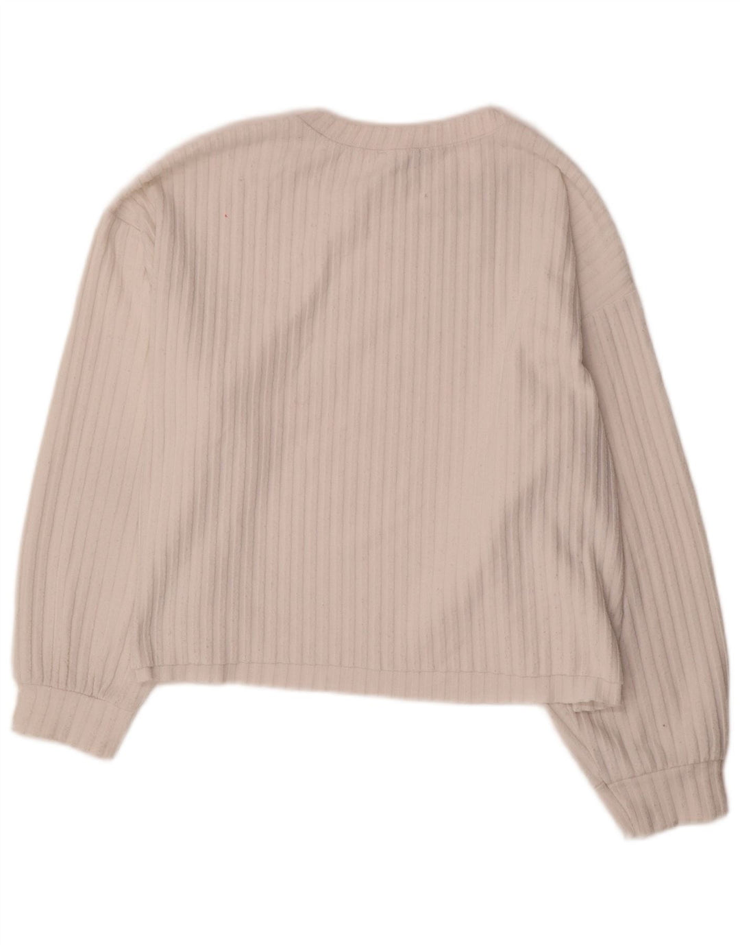 Zara Γυναικείο Trafaluc Oversized Top μακρυμάνικο UK 16 μεγάλο λευκό πολυεστέρας