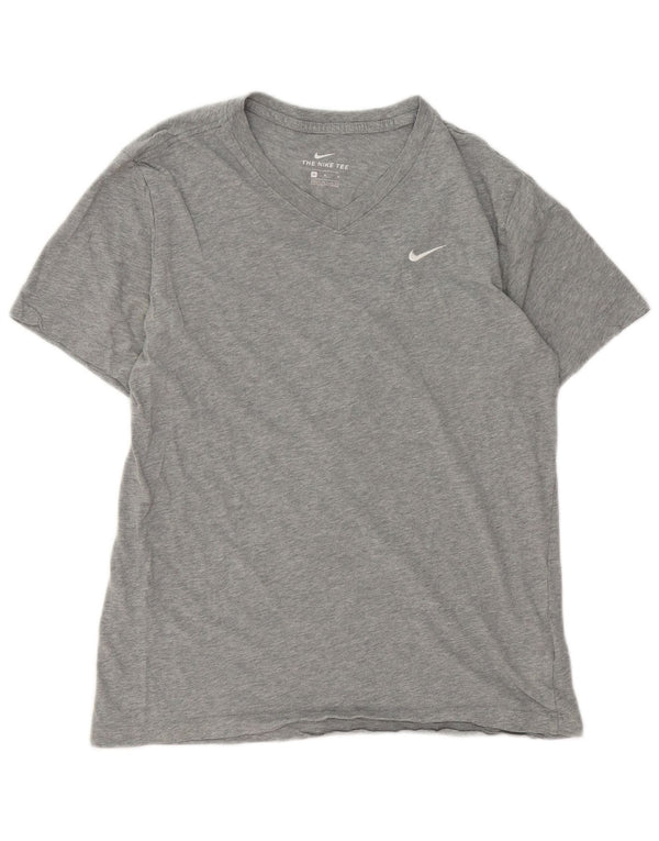 Ανδρικό T-Shirt Nike, Βαμβακερό μεσαίο γκρι με φλύκταινες