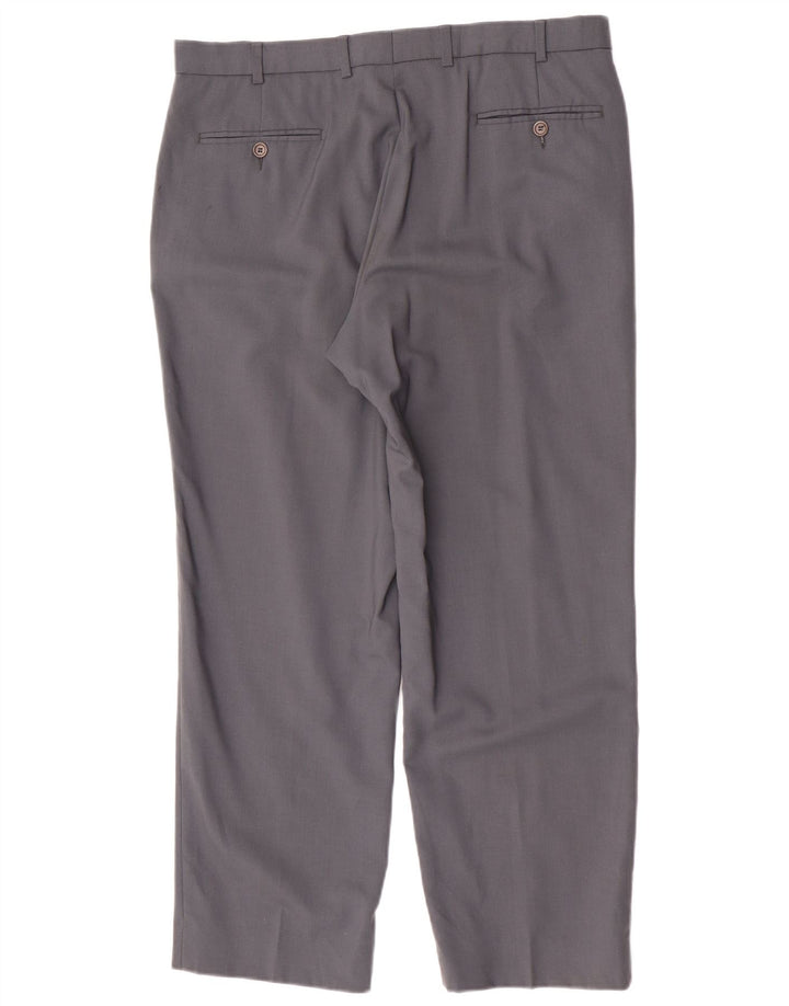 Ανδρικό ίσιο παντελόνι Marks & Spencer W36 L29 Γκρι νέο μαλλί