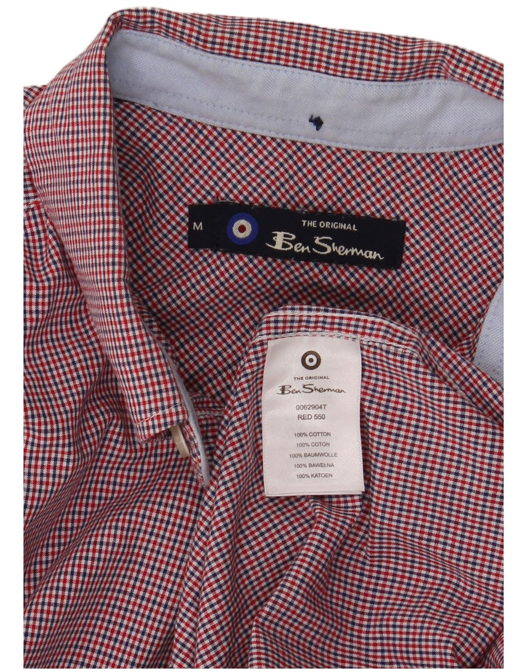 Ανδρικό πουκάμισο Ben Sherman, μεσαίο κόκκινο βαμβακερό