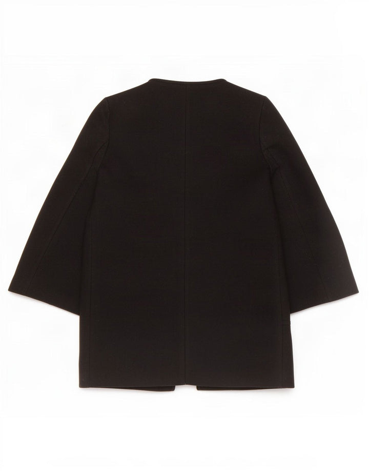 Zara Γυναικείο Πανωφόρι UK 10 Small Black Wool
