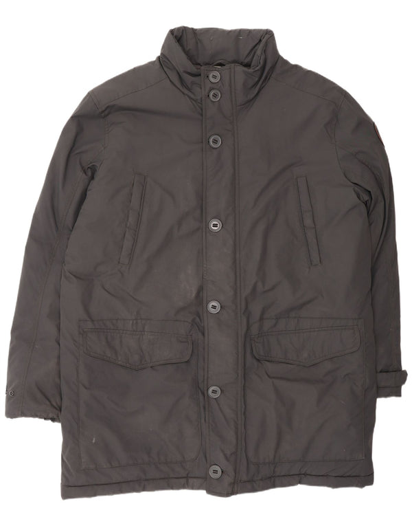 NAPAPIJRI Ανδρικό παλτό με επένδυση UK 46 3XL Μαύρο Πολυεστέρας