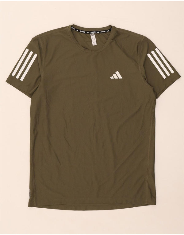 Ανδρικό T-Shirt Adidas Top Small Khaki Polyester