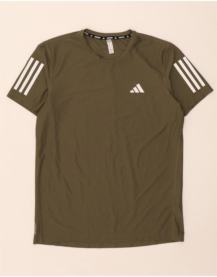 Ανδρικό T-Shirt Adidas Top Small Khaki Polyester