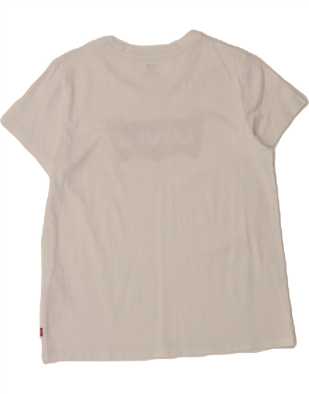LEVI'S Womens Graphic T-Shirt Top UK 14 Medium White Cotton Vintage Levi's and Second-Hand Levi's from Messina Hembry 