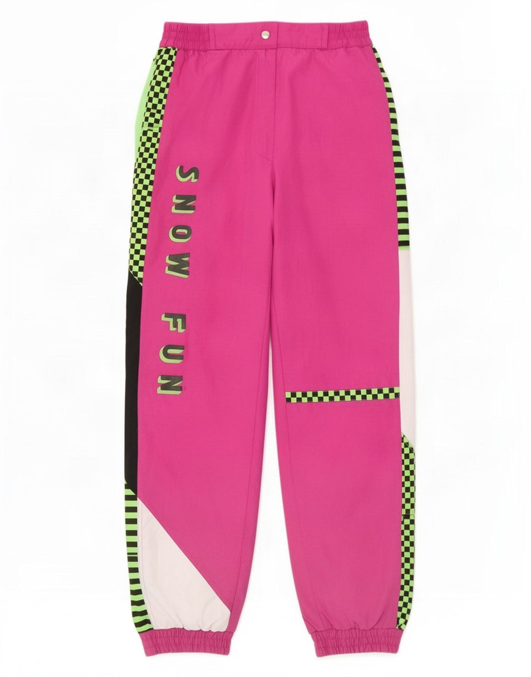 Γυναικείο γραφικό παντελόνι σκι Rodeo EU 38 Medium Pink Colorblock Πολυεστέρας