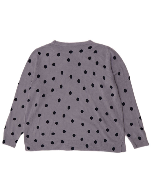 Marks & Spencer Γυναικείο πουλόβερ με λαιμό σκάφος UK 22 3XL Μπλε πουά
