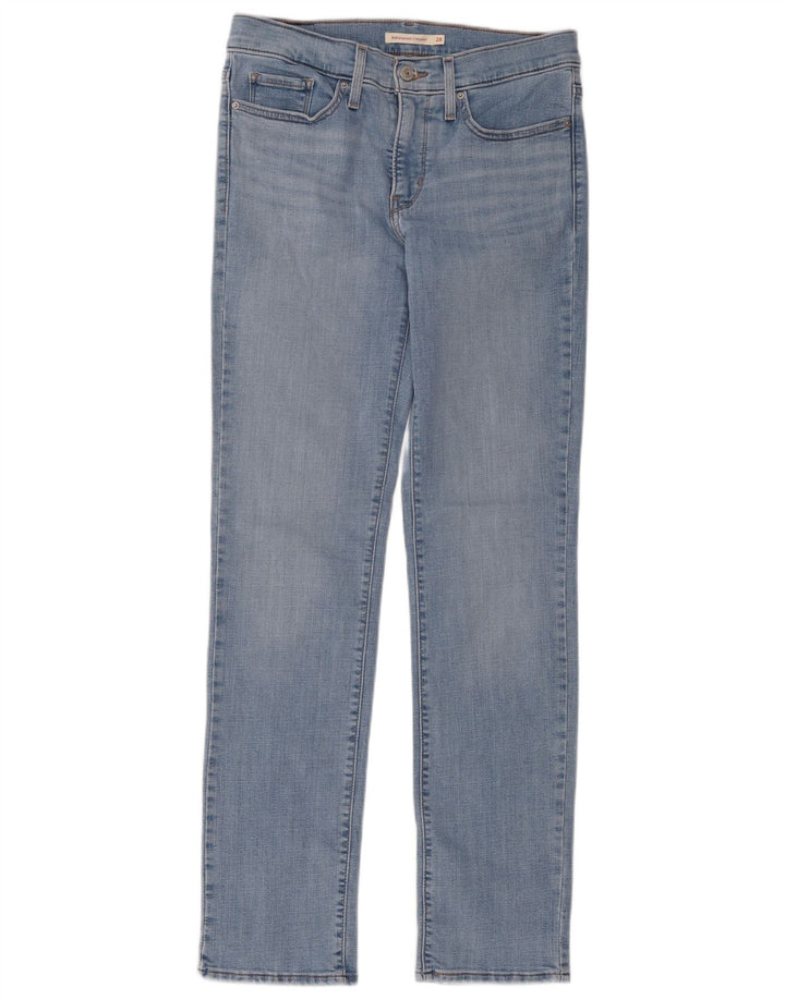 Levi's Womens 314 Shaping Straight Jeans W28 L32 Μπλε βαμβακερό