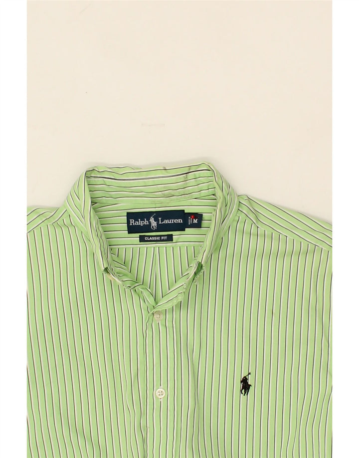 RALPH LAUREN Ανδρικό πουκάμισο Classic Fit Βαμβακερό μεσαίο πράσινο ριγέ