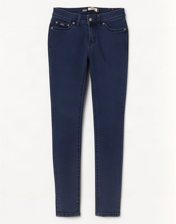 Superdry Γυναικεία Alexia Jegging Jeans W25 L31 Navy Blue Cotton