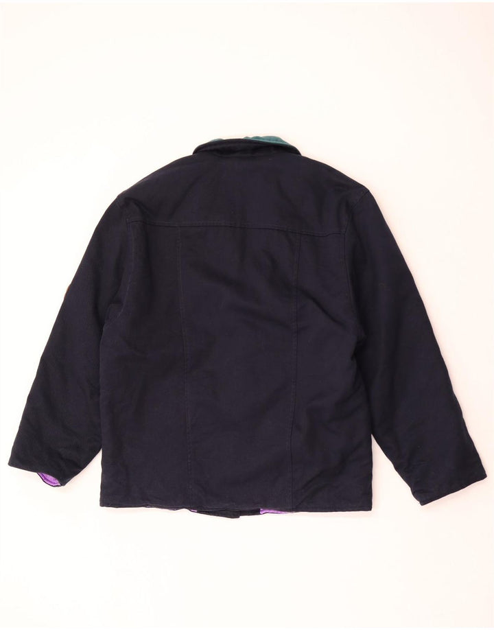 Vintage γυναικείο σακάκι 2 κουμπιών σακάκι IT 44 Medium Navy Blue Colourblock