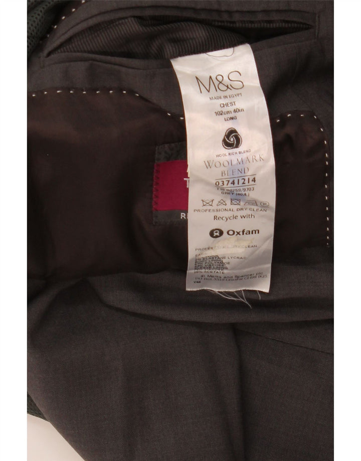 Marks & Spencer Ανδρικό μπουφάν blazer UK 40 μεσαίου γκρι μαλλί