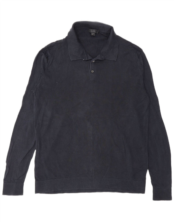 Ανδρικό πουλόβερ Cos Polo Neck Jumper Medium Navy Blue Silk