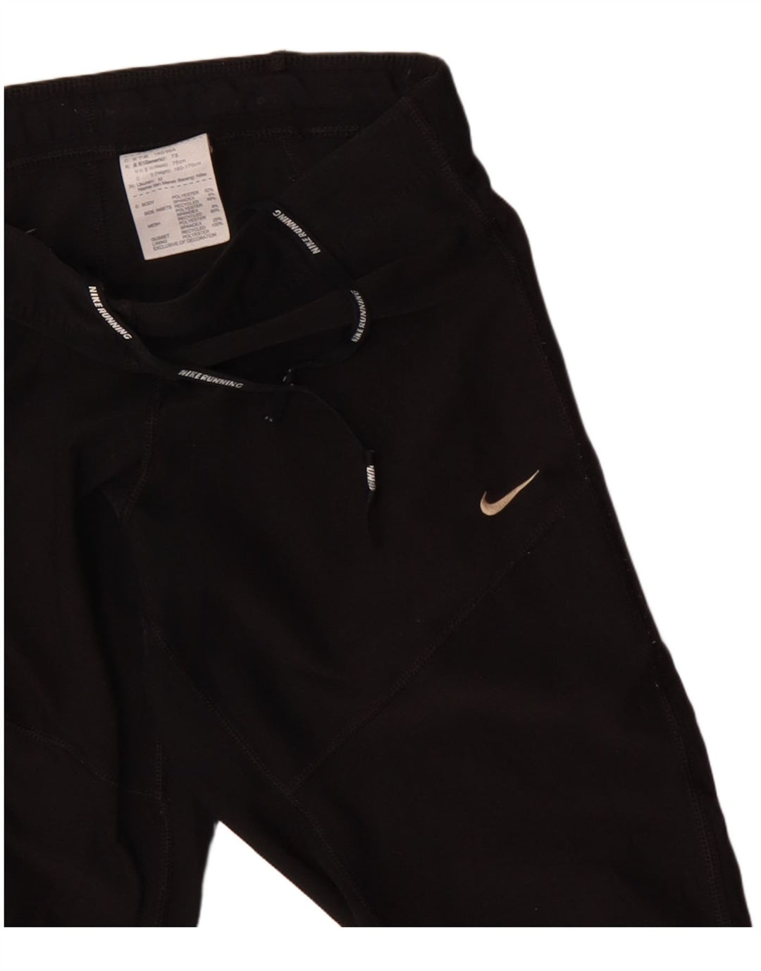 Γυναικεία NIKE Dri Fit Capri φόρμα παντελόνια UK 12 μεσαίου μαύρου πολυεστέρα