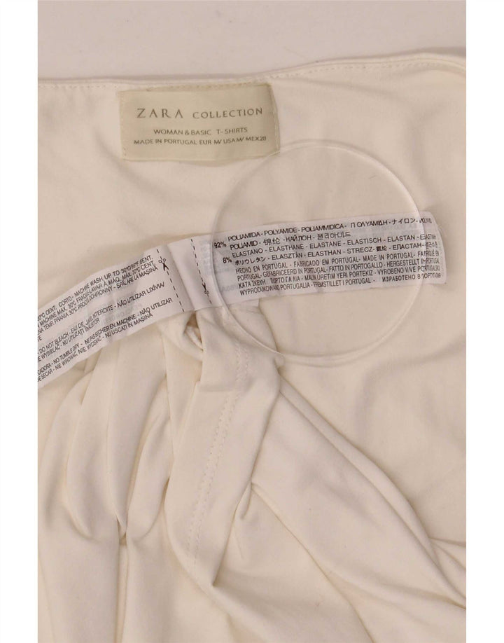 Zara Γυναικείο Γιλέκο Τοπ UK 12 Μεσαίο Λευκό Πολυαμίδιο