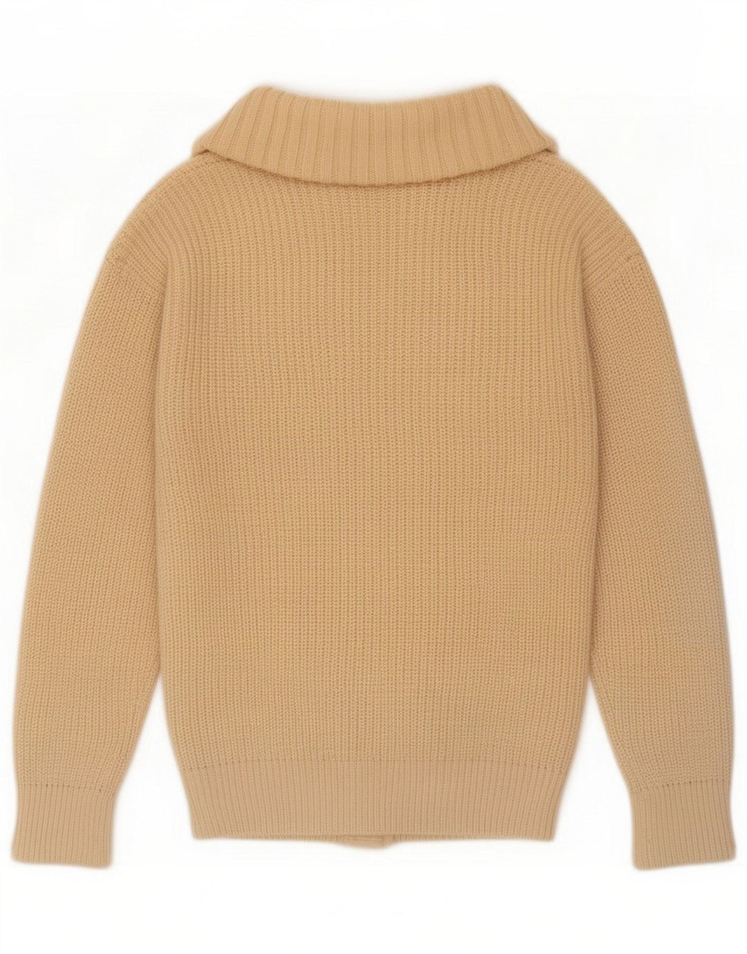 Ανδρικό πουλόβερ με ζακέτα Vintage Medium Beige Wool