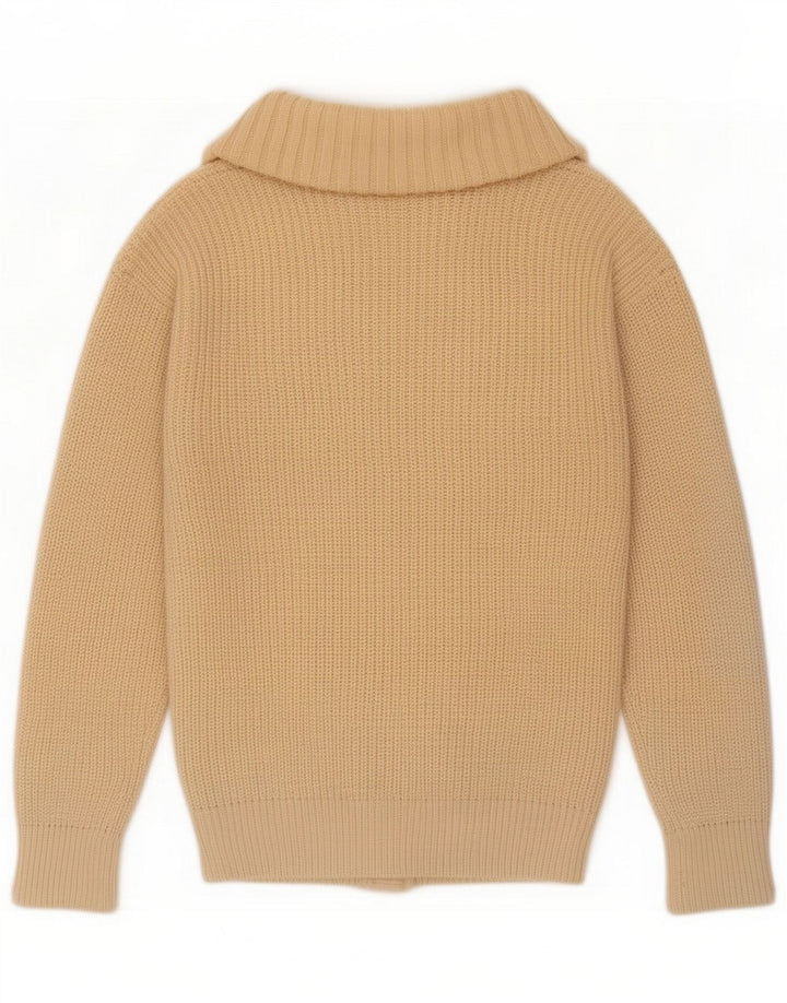 Ανδρικό πουλόβερ με ζακέτα Vintage Medium Beige Wool