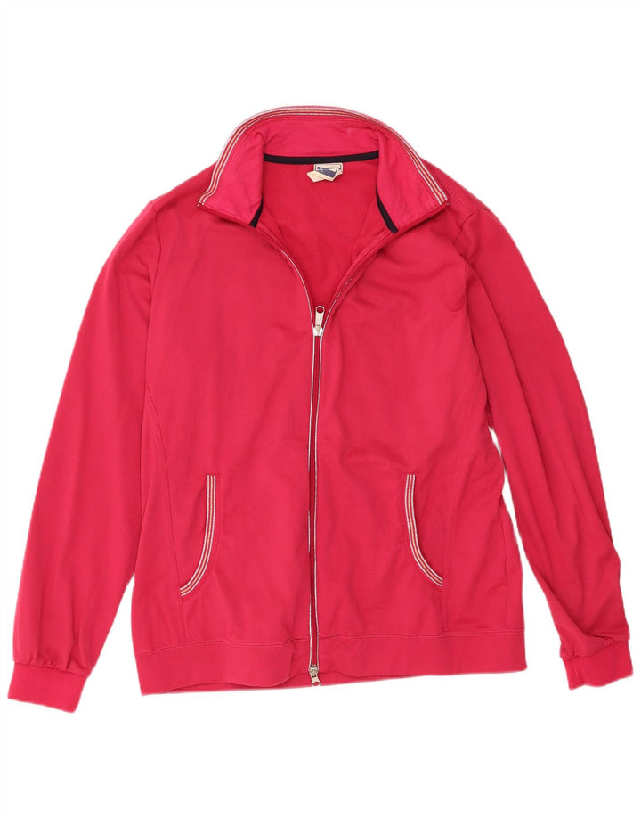 Champion Womens Easy Fit Top Jacket UK 14 Large Pink Polyester