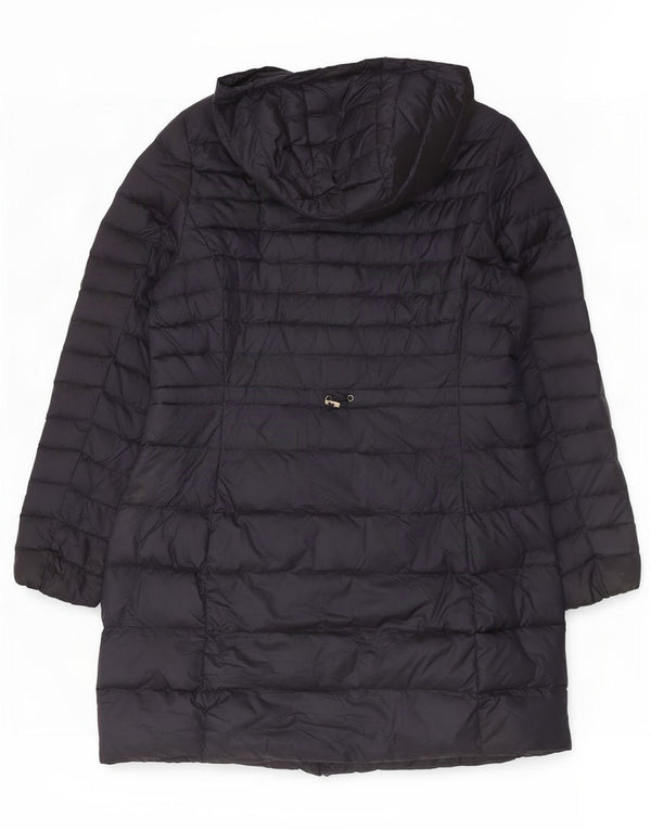 Marks & Spencer Γυναικείο παλτό με κουκούλα UK 14 Large Navy Blue Polyamide