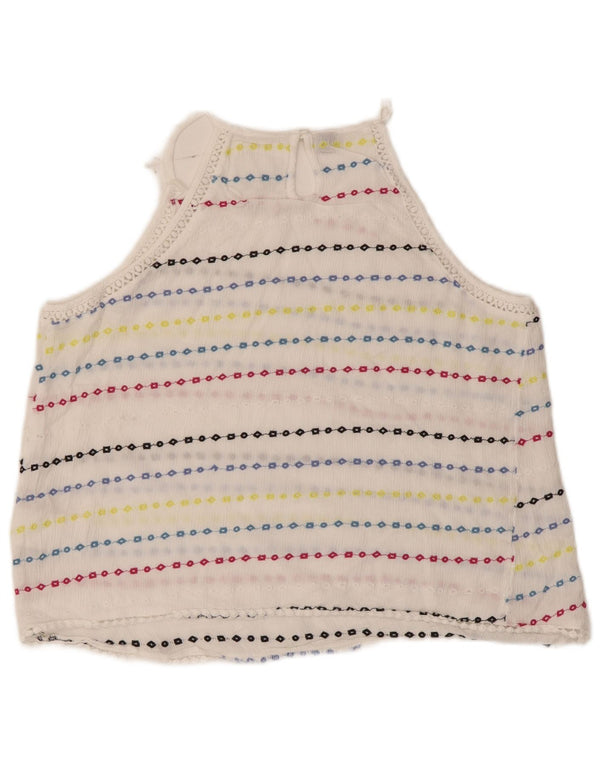 Superdry Γυναικεία Crop Halter Top UK 10 Small White Ride Viscose