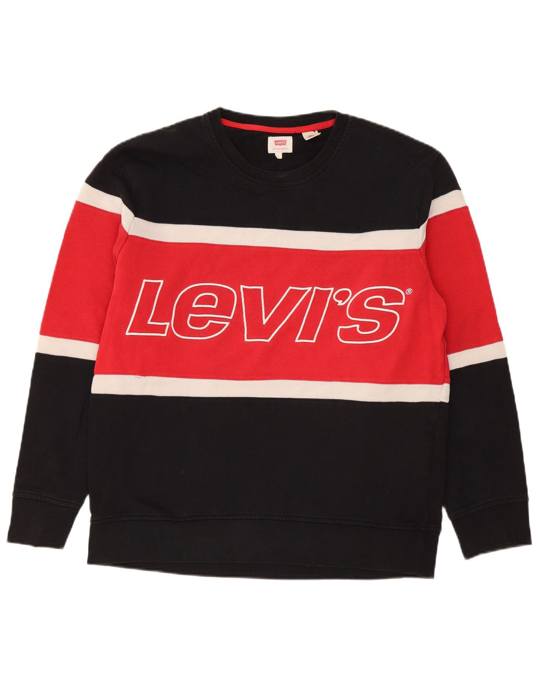 Ανδρικό γραφικό φούτερ Levi's Jumper Large Black Colourblock Βαμβακερό