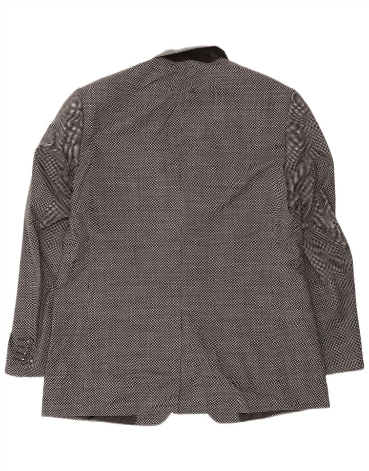 Marks & Spencer Ανδρικό σακάκι σακάκι με 2 κουμπιά UK 44 XL μαύρο καρό μαλλί