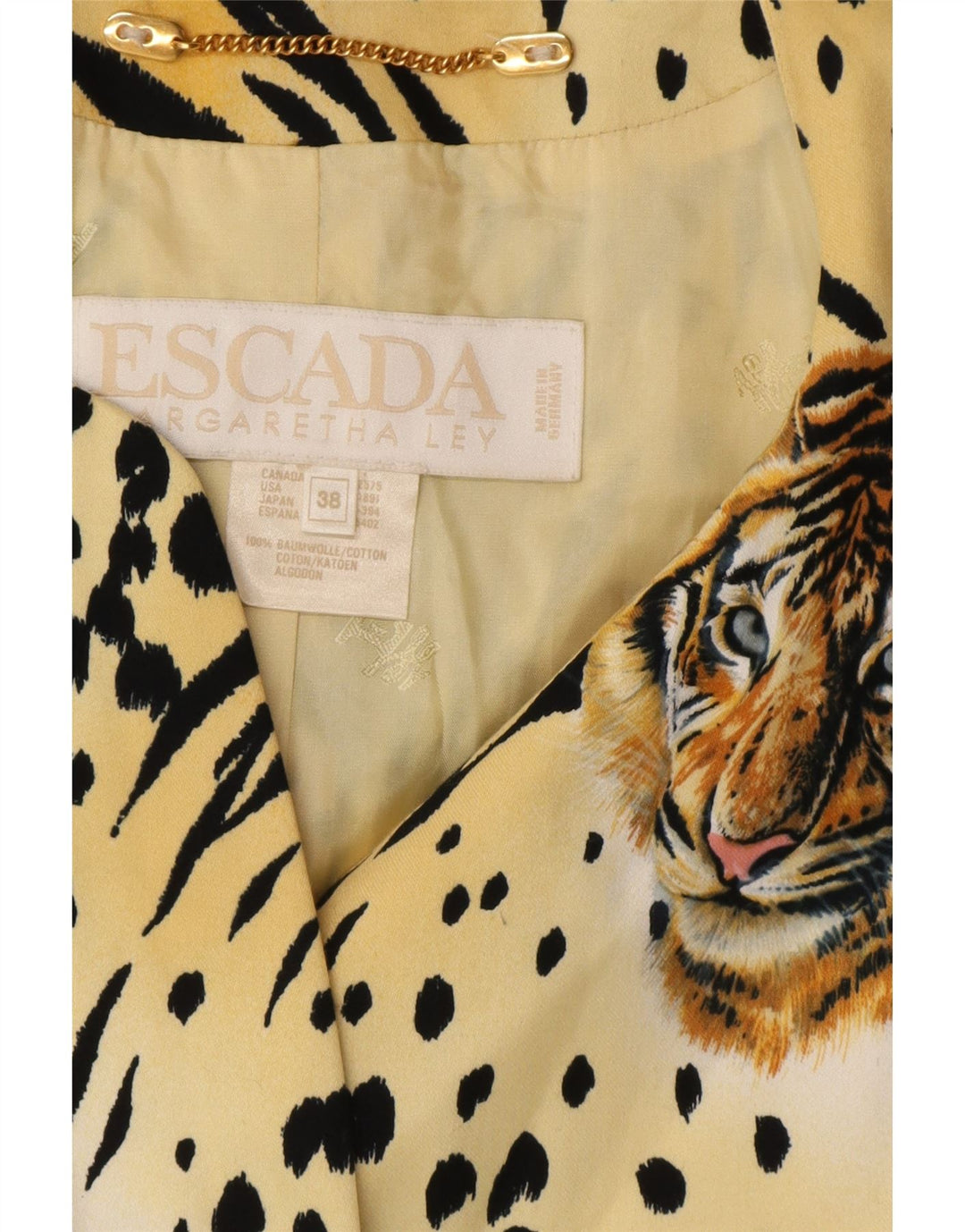 Escada Γυναικείο κοντομάνικο σακάκι EU 38 Medium Yellow Designer