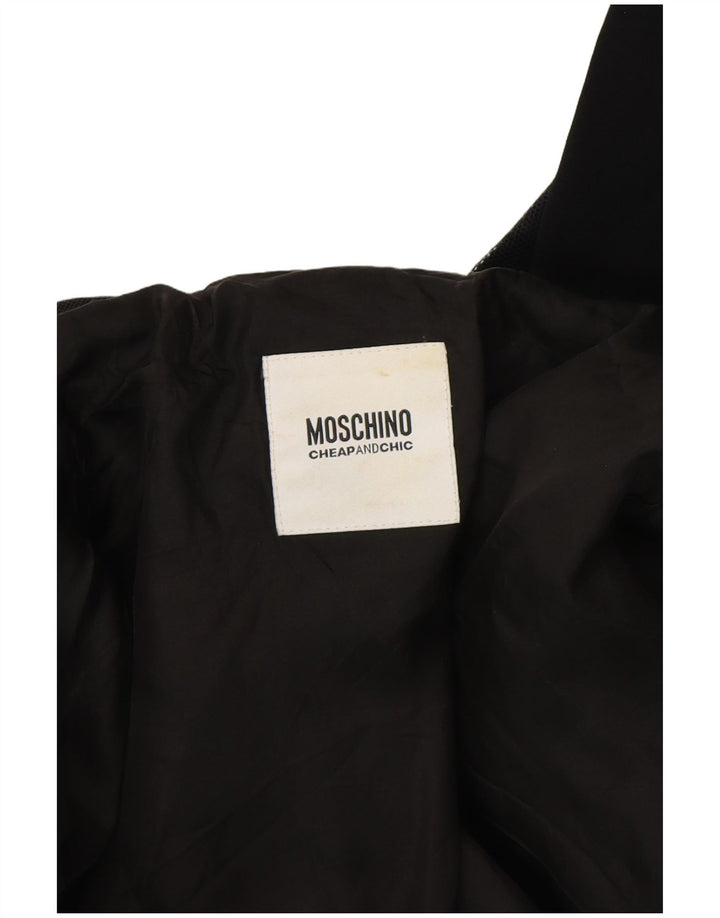 Moschino Γυναικείο φθηνό και κομψό σακάκι blazer UK 12 Medium Black Rayon