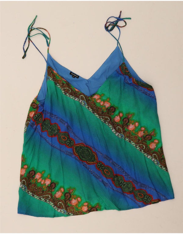 Desigual Γυναικεία γραφικά Cami Top 20 2XL πολύχρωμη βισκόζη Paisley