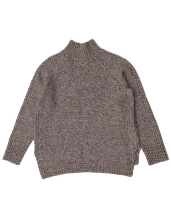 Massimo Dutti Γυναικείο πουλόβερ με λαιμό χελώνα UK 16 Large Grey Polyamide