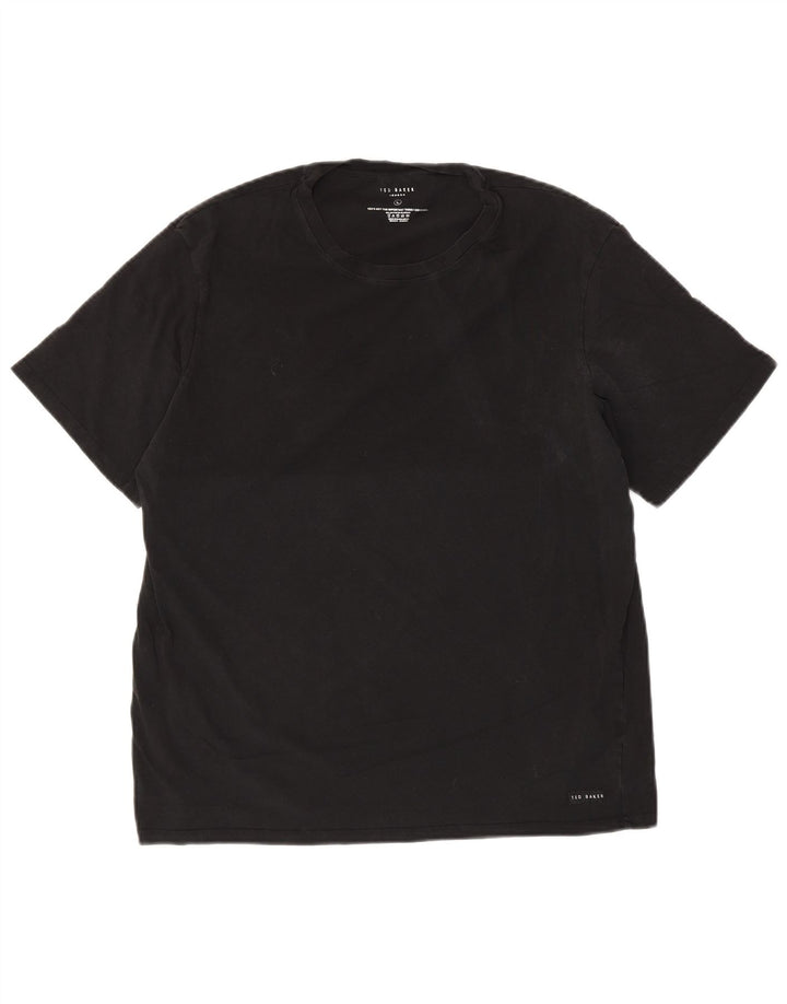 Ted Baker Ανδρικό T-Shirt Top μεγάλο μαύρο βαμβακερό