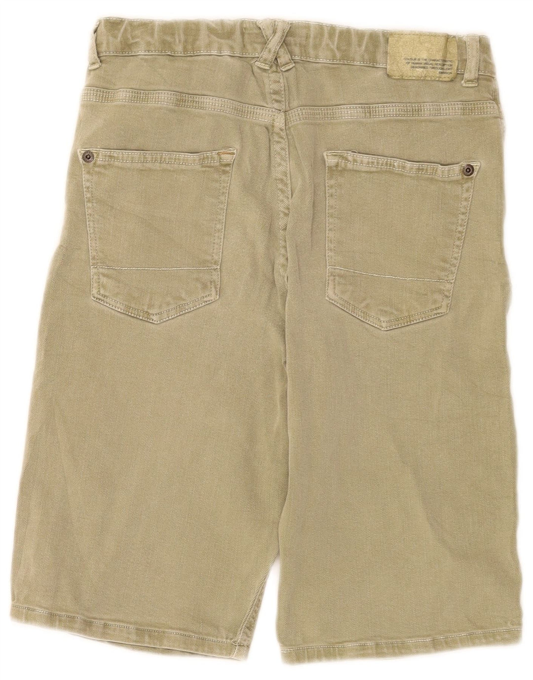 Zara Boys Denim Shorts 13-14 Years W28 Khaki