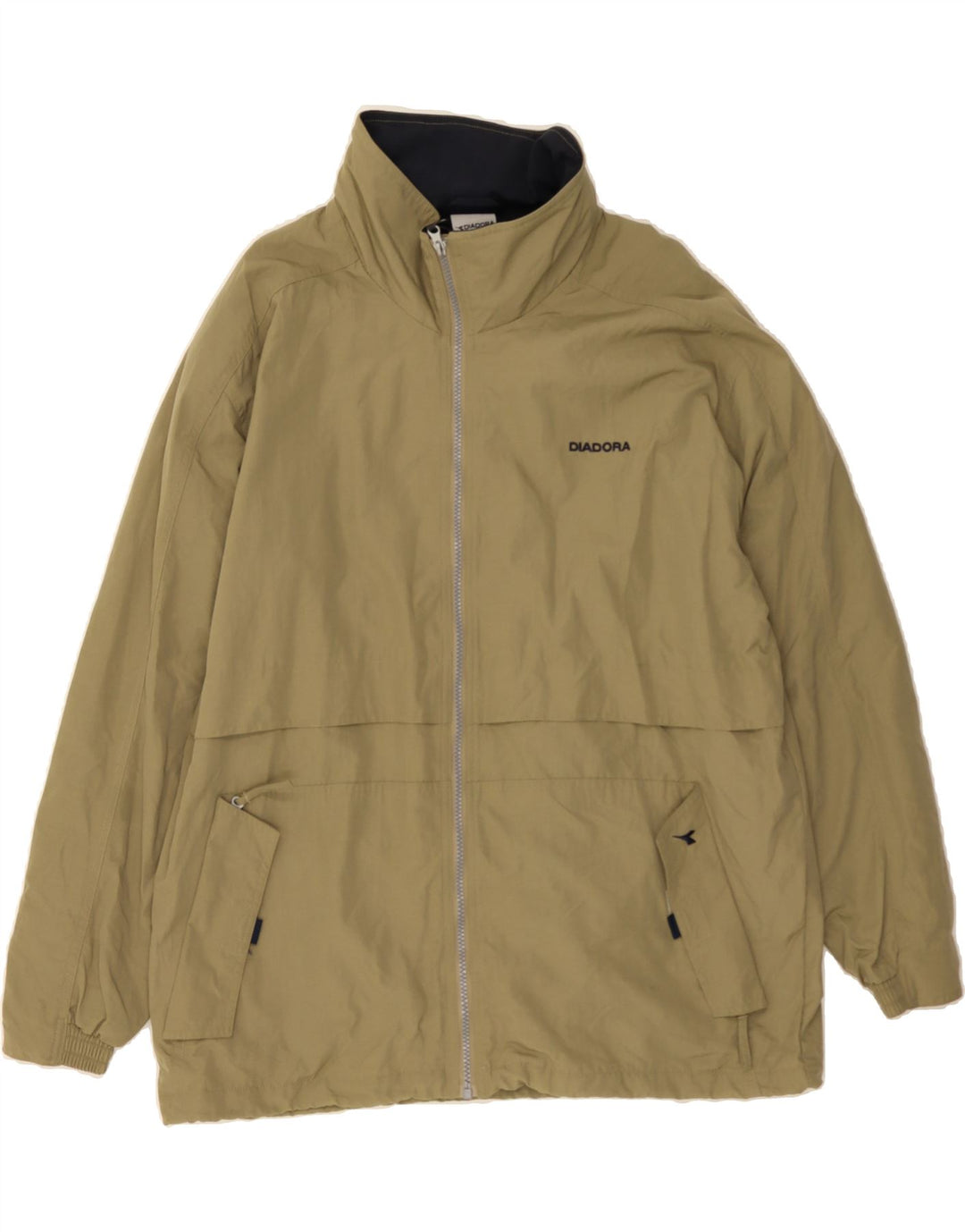 DIADORA Mens Rain Jacket UK 40 Large Beige Polyamide Vintage Diadora and Second-Hand Diadora from Messina Hembry 