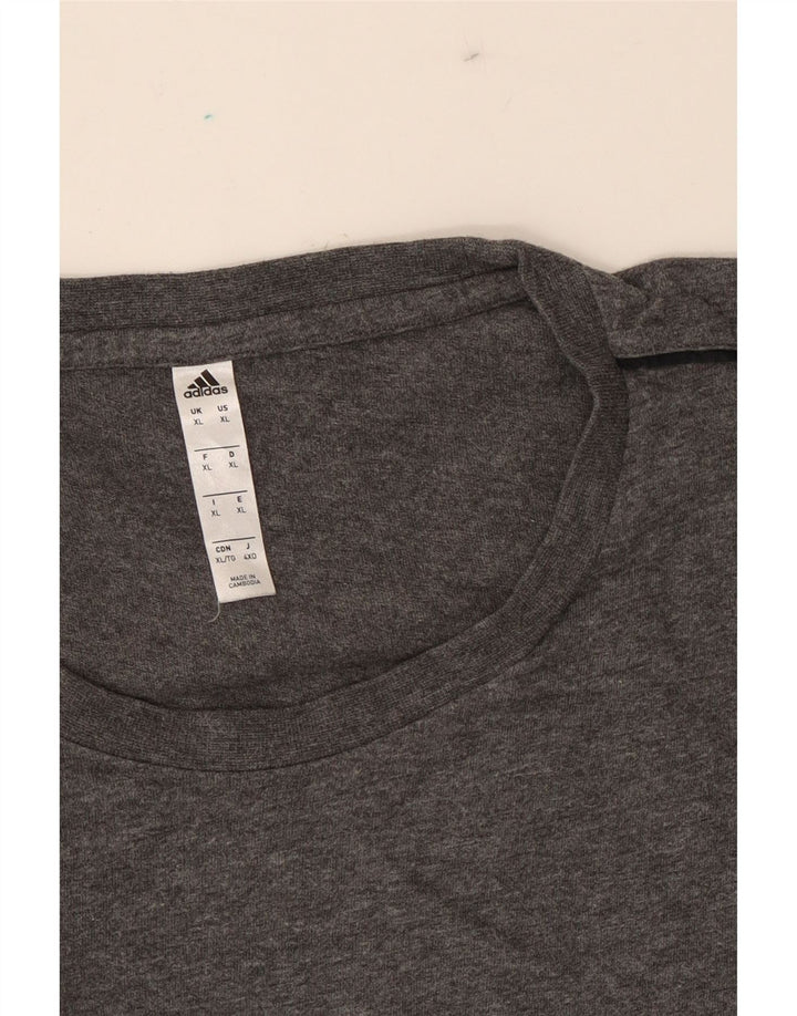 ADIDAS Mens T-Shirt Top XL Grey Cotton Vintage Adidas and Second-Hand Adidas from Messina Hembry 