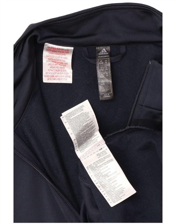 Adidas Boys Graphic αθλητική φόρμα τοπ μπουφάν 15-16 ετών Navy Blue Polyester