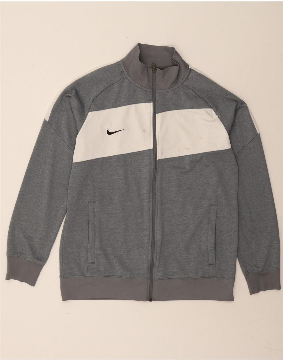 Ανδρική φόρμα Nike Dri Fit Μπουφάν με μεγάλο γκρι χρώμα από πολυεστέρα