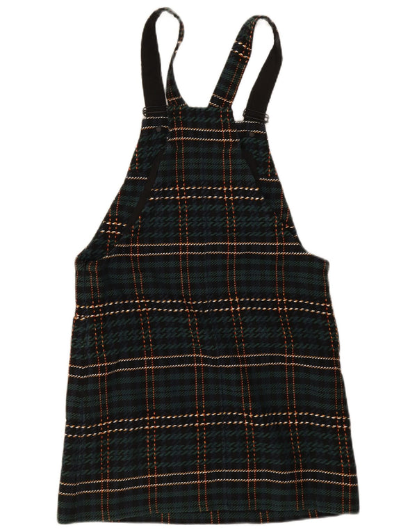 Jack Wills Γυναικείο φόρεμα Dungaree UK 8 Μικρό πράσινο καρό πολυεστέρα