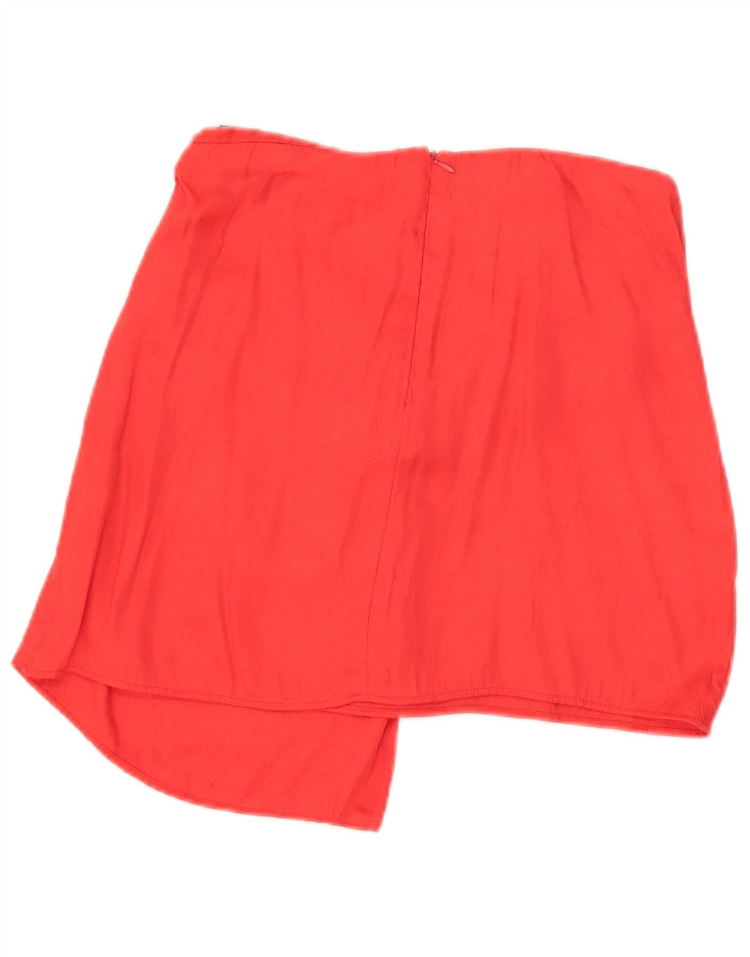 Zara Γυναικεία ασύμμετρη μίνι φούστα Medium W28 Red Viscose